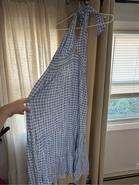 NWT | Zesica Gingham Halter Maxi Dress XL | Cottagecore